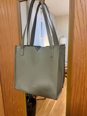 Pixie Mood Olive Green Structured Satchel Tote
